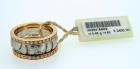 Fascia oro Rosso e  Bianco 750%° con brillanti Cod. AN25416BRS